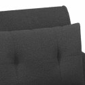 VidaXL Sofa dwuosobowa z guzikowym pikowaniem ciemnoszary Bouclé