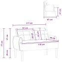 VidaXL Sofa dwuosobowa z guzikowym pikowaniem ciemnoszary Bouclé