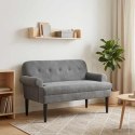 VidaXL Sofa dwuosobowa z guzikowym pikowaniem ciemnoszary Welur