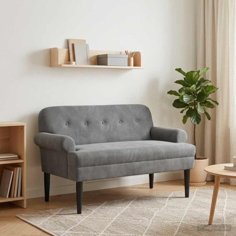 VidaXL Sofa dwuosobowa z guzikowym pikowaniem ciemnoszary Welur