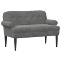 VidaXL Sofa dwuosobowa z guzikowym pikowaniem ciemnoszary Welur