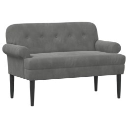 VidaXL Sofa dwuosobowa z guzikowym pikowaniem ciemnoszary Welur