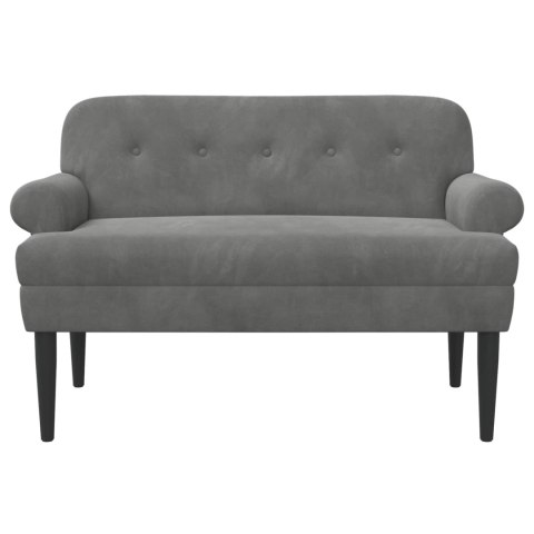 VidaXL Sofa dwuosobowa z guzikowym pikowaniem ciemnoszary Welur