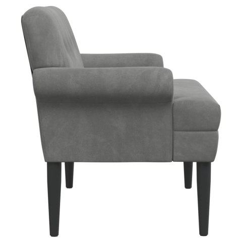 VidaXL Sofa dwuosobowa z guzikowym pikowaniem ciemnoszary Welur