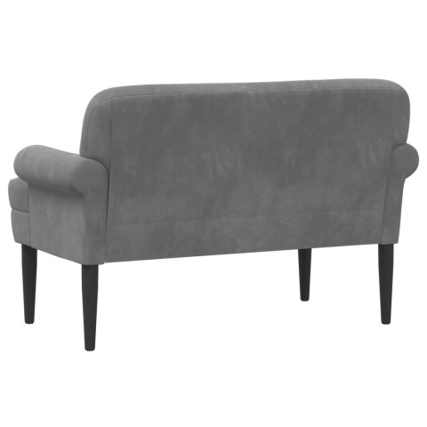 VidaXL Sofa dwuosobowa z guzikowym pikowaniem ciemnoszary Welur