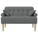 VidaXL Sofa dwuosobowa z guzikowym pikowaniem ciemnoszary tkanina