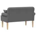 VidaXL Sofa dwuosobowa z guzikowym pikowaniem ciemnoszary tkanina