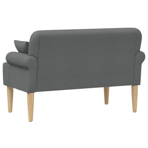 VidaXL Sofa dwuosobowa z guzikowym pikowaniem ciemnoszary tkanina