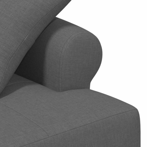 VidaXL Sofa dwuosobowa z guzikowym pikowaniem ciemnoszary tkanina