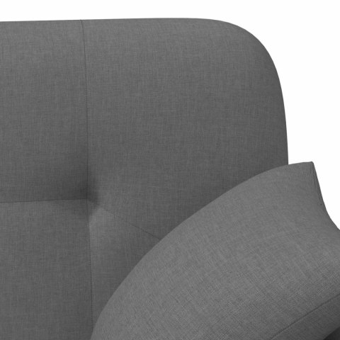 VidaXL Sofa dwuosobowa z guzikowym pikowaniem ciemnoszary tkanina