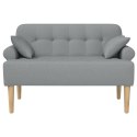 VidaXL Sofa dwuosobowa z guzikowym pikowaniem jasnoszary tkanina