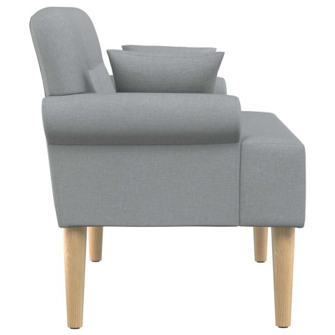 VidaXL Sofa dwuosobowa z guzikowym pikowaniem jasnoszary tkanina
