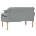 VidaXL Sofa dwuosobowa z guzikowym pikowaniem jasnoszary tkanina
