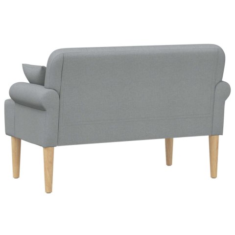 VidaXL Sofa dwuosobowa z guzikowym pikowaniem jasnoszary tkanina