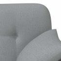 VidaXL Sofa dwuosobowa z guzikowym pikowaniem jasnoszary tkanina