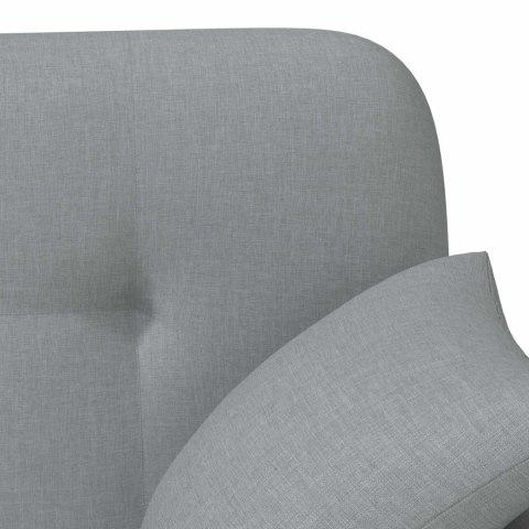VidaXL Sofa dwuosobowa z guzikowym pikowaniem jasnoszary tkanina