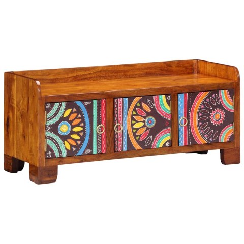 VidaXL Szafka na buty Wielokolorowe 90 x 35 x 40 cm Lite Drewno Akacji