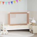 VidaXL Barierka do łóżeczka dziecięcego, taupe, 120x25 cm, tkanina