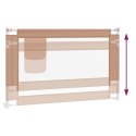 VidaXL Barierka do łóżeczka dziecięcego, taupe, 120x25 cm, tkanina
