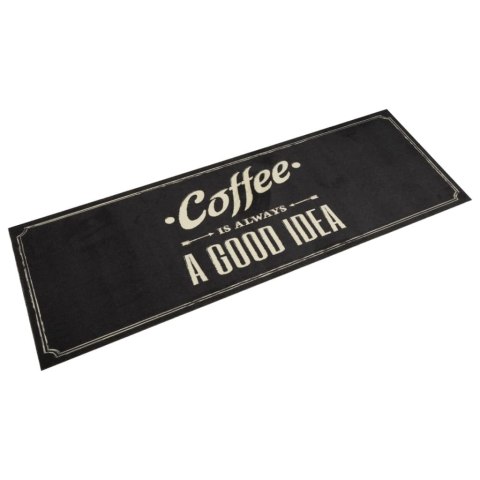 VidaXL Dywanik kuchenny z napisem Coffee, 60x180 cm, aksamitny