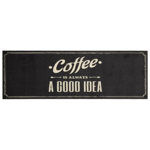 VidaXL Dywanik kuchenny z napisem Coffee, 60x180 cm, aksamitny