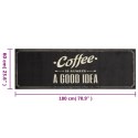 VidaXL Dywanik kuchenny z napisem Coffee, 60x180 cm, aksamitny