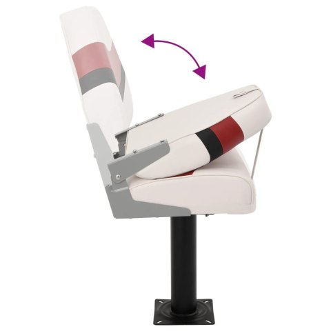 VidaXL Fotele do łodzi, 2 szt., z obrotową o 360° podstawą