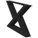 NOGI DO STOLIKA KAWOWEGO 2 SZT. CZARNE 60X(30-31,3)CM STALOWE
