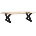 NOGI DO STOLIKA KAWOWEGO 2 SZT. CZARNE 60X(30-31,3)CM STALOWE