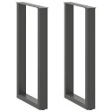 VidaXL Nogi do stołu barowego w kształcie litery U 2 szt. Antracyt 40x(90-91) cm Stal