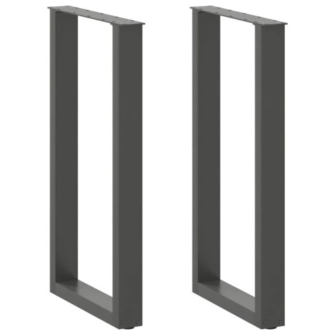 VidaXL Nogi do stołu barowego w kształcie litery U 2 szt. Antracyt 40x(90-91) cm Stal