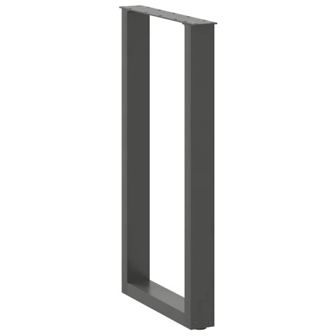 VidaXL Nogi do stołu barowego w kształcie litery U 2 szt. Antracyt 40x(90-91) cm Stal