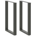 VidaXL Nogi do stołu barowego w kształcie litery U 2 szt. Antracyt 60x(90-91) cm Stal