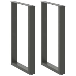 VidaXL Nogi do stołu barowego w kształcie litery U 2 szt. Antracyt 60x(90-91) cm Stal