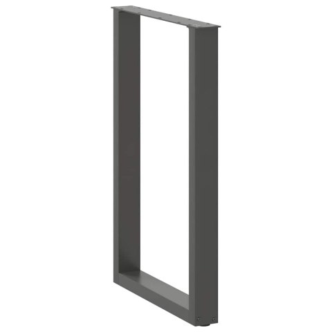 VidaXL Nogi do stołu barowego w kształcie litery U 2 szt. Antracyt 60x(90-91) cm Stal