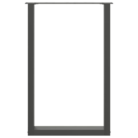 VidaXL Nogi do stołu barowego w kształcie litery U 2 szt. Antracyt 60x(90-91) cm Stal