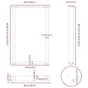VidaXL Nogi do stołu barowego w kształcie litery U 2 szt. Antracyt 60x(90-91) cm Stal