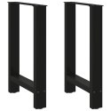 VidaXL Nogi do stołu jadalnego czarne 2 szt. 50x(72-73) cm stal
