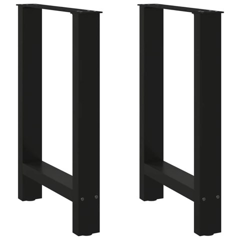VidaXL Nogi do stołu jadalnego czarne 2 szt. 50x(72-73) cm stal