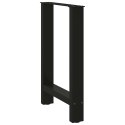 VidaXL Nogi do stołu jadalnego czarne 2 szt. 50x(72-73) cm stal