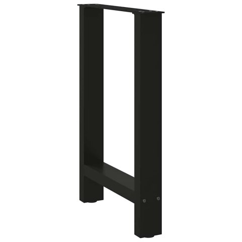 VidaXL Nogi do stołu jadalnego czarne 2 szt. 50x(72-73) cm stal
