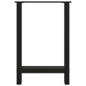 VidaXL Nogi do stołu jadalnego czarne 2 szt. 50x(72-73) cm stal