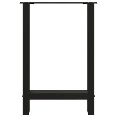 VidaXL Nogi do stołu jadalnego czarne 2 szt. 50x(72-73) cm stal
