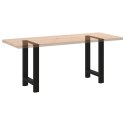 VidaXL Nogi do stołu jadalnego czarne 2 szt. 50x(72-73) cm stal