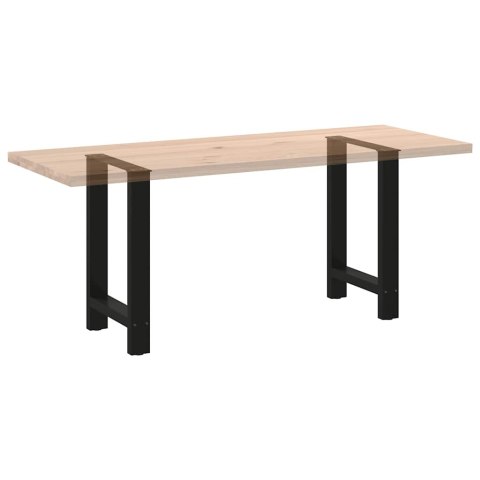 VidaXL Nogi do stołu jadalnego czarne 2 szt. 50x(72-73) cm stal