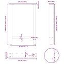VidaXL Nogi do stołu jadalnego czarne 2 szt. 50x(72-73) cm stal