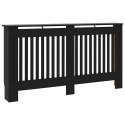 OSŁONA NA KALORYFER GRZEJNIK CZARNA 152X19X81,5CM MATERIAŁ DREWNOPOCHODNY