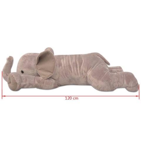 VidaXL Pluszowa maskotka słoń XXL, 120 cm