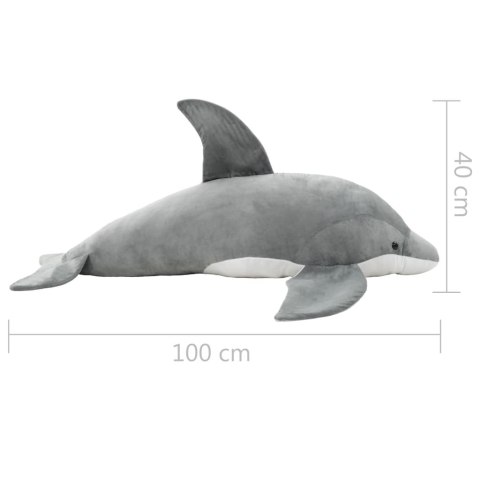 VidaXL Pluszowy delfin przytulanka, szary