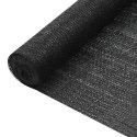 VidaXL Siatka cieniująca, czarna, 3,6x25 m, HDPE, 75 g/m²